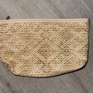 Sephora Elegant Tan Woven Makeup Bag